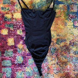 Black wired bodysuit